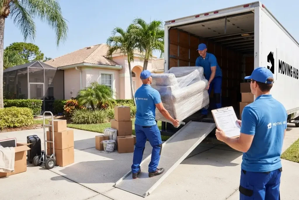 florida local moving rates crew loading two bedroom home